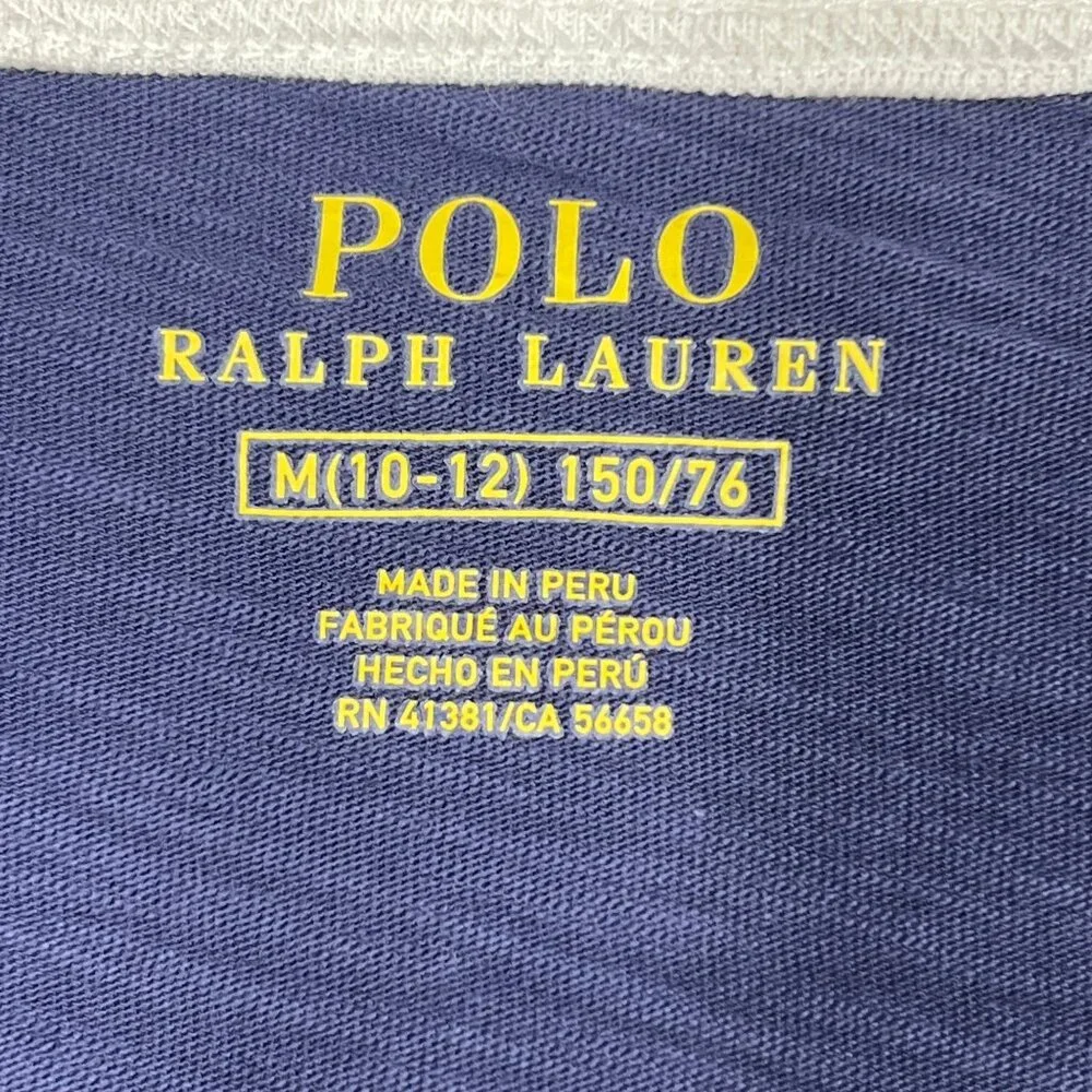 Polo Ralph Lauren Boys T-Shirt Medium‎ Blue RL&Co 5th Ave Manhattan NY Cotton